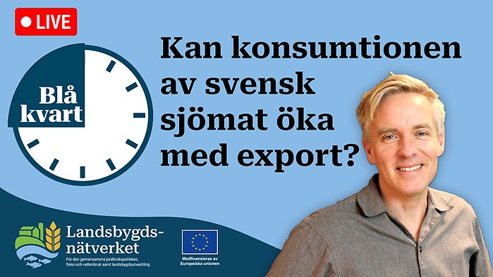 Grafik med logga för Blå kvart, porträttbild på Carl Dahlberg samt ämnet i text.