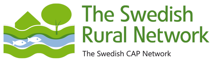 Logotyp på engelska - Swedish Rural Network.