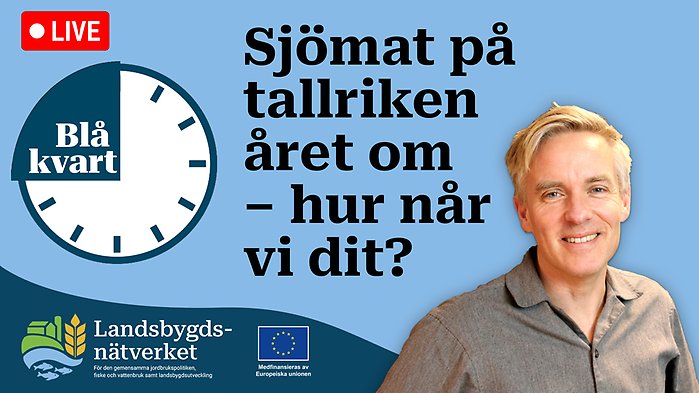 Grafik med logga för Blå kvart, porträttbild på Carl Dahlberg samt ämnet i text.
